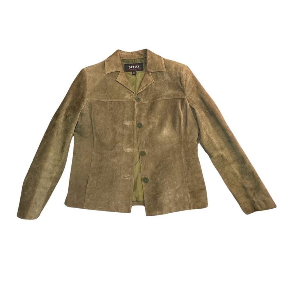 Vintage Pritti by Kristen Blake Green Suede Jacket